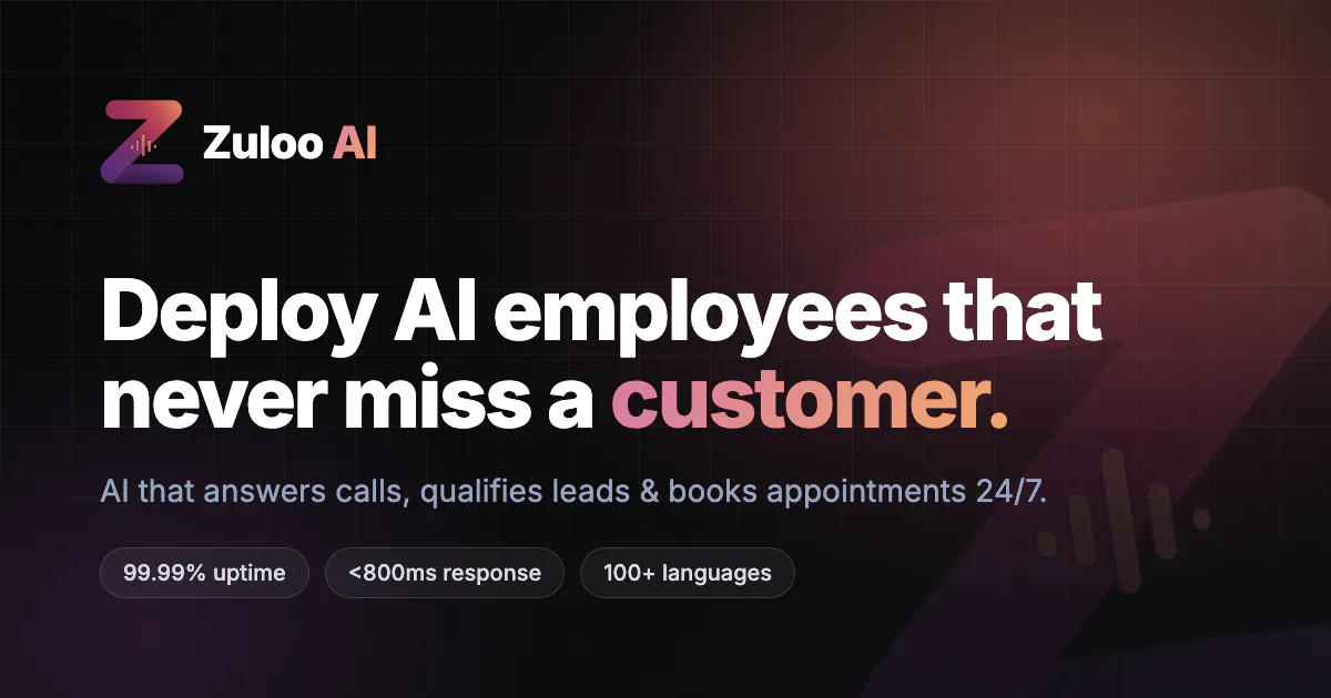 Zuloo AI Voice Agent Platform gallery image