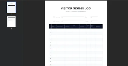 Free Visitor Sign-in Template gallery image