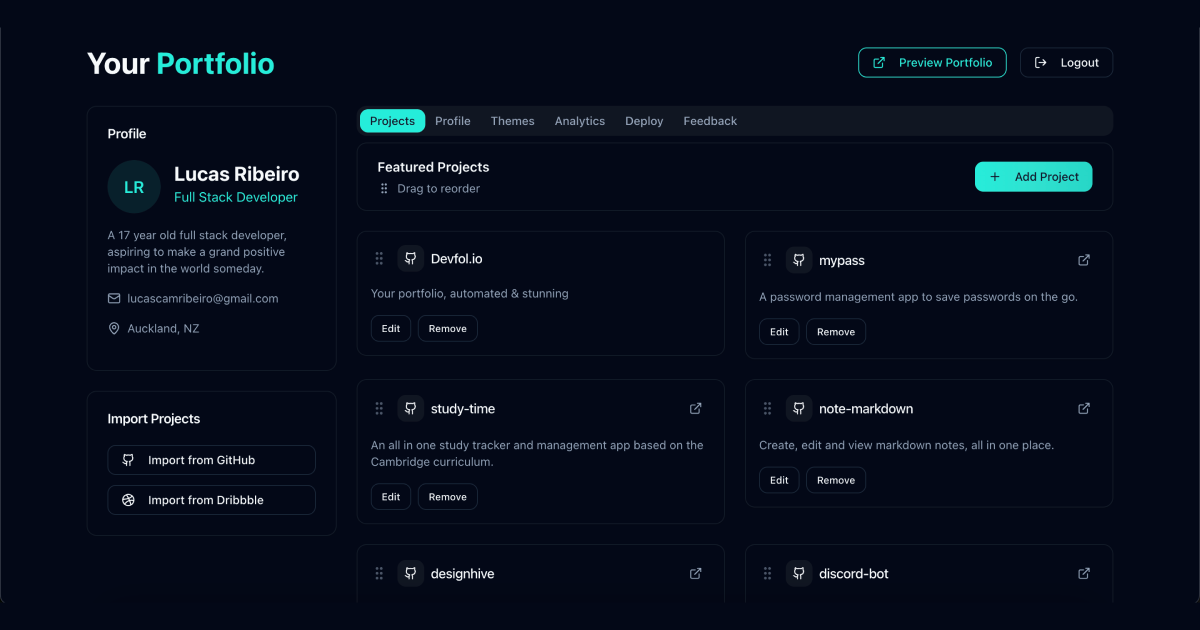 Devfol.io gallery image