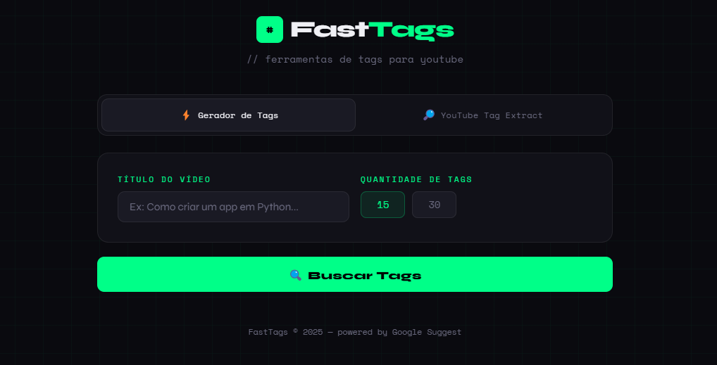 FastTags — Extrator de Tags YouTube - Screenshot 2 showing product features and functionality