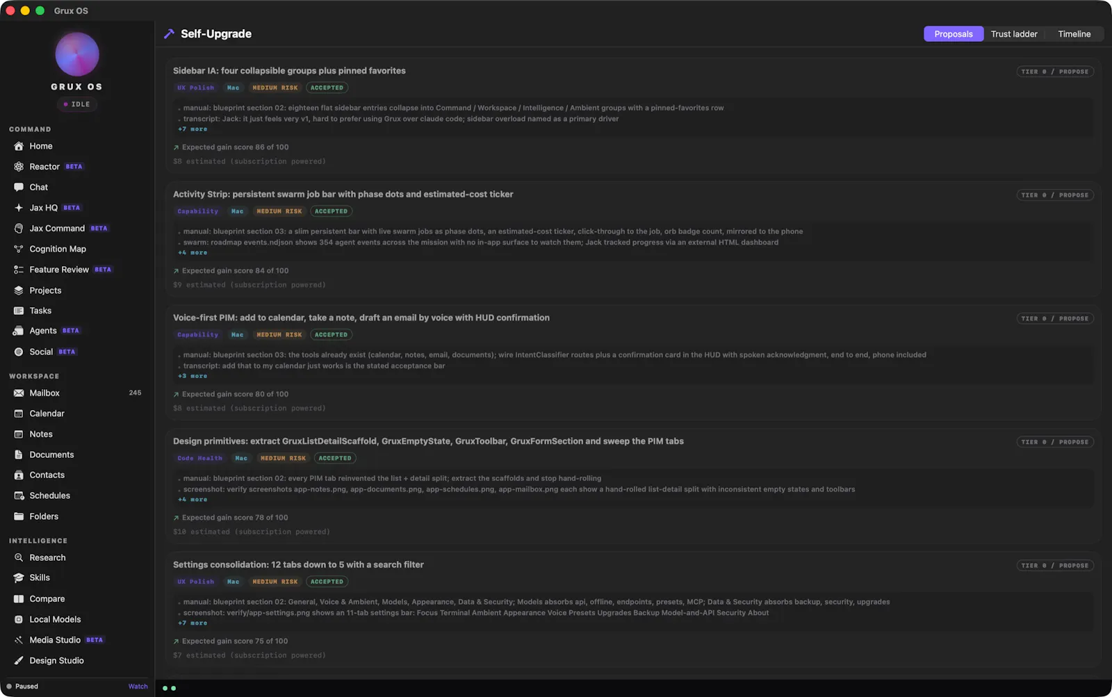 Grux OS screenshot 3