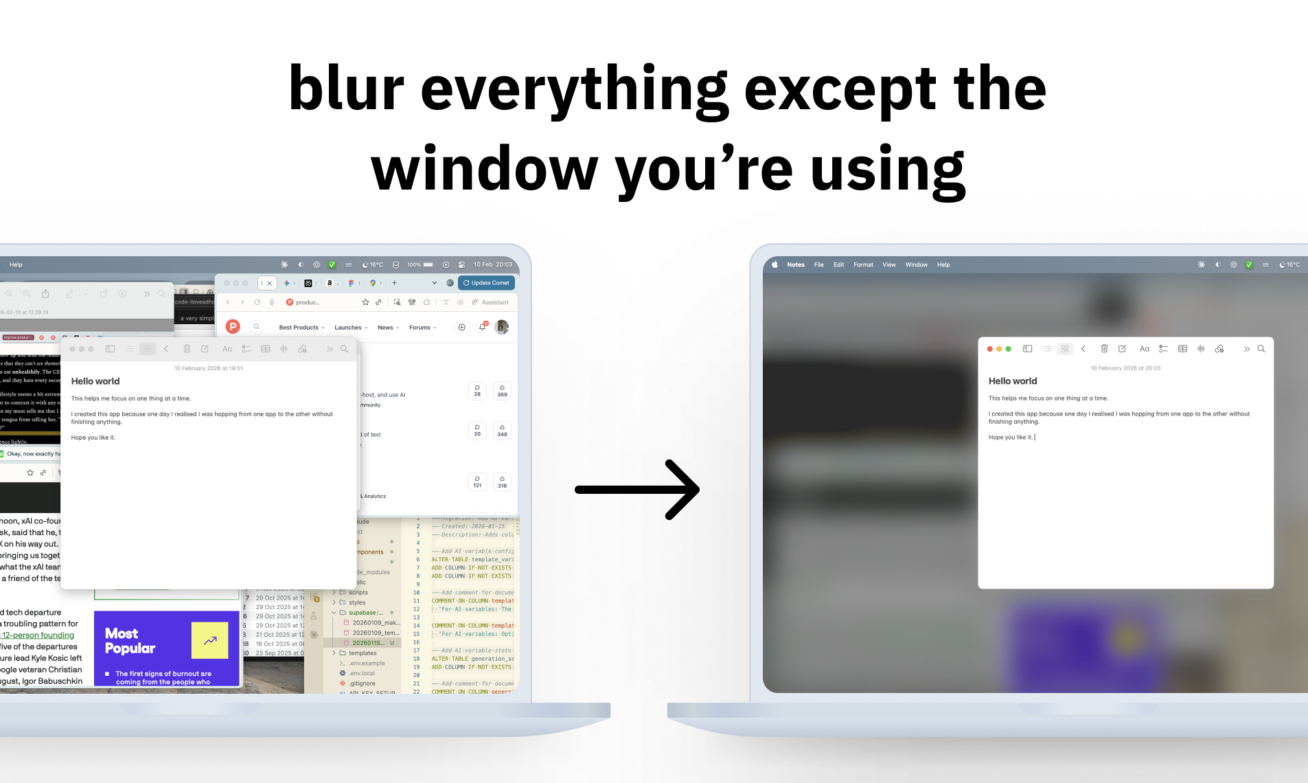 Adhd focus blur - Main product screenshot demonstrating key features and user interface