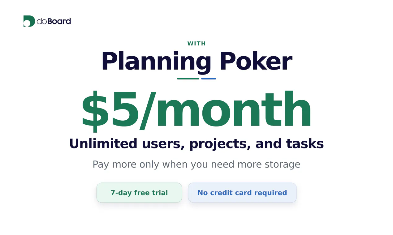 doBoard with Planning Poker screenshot