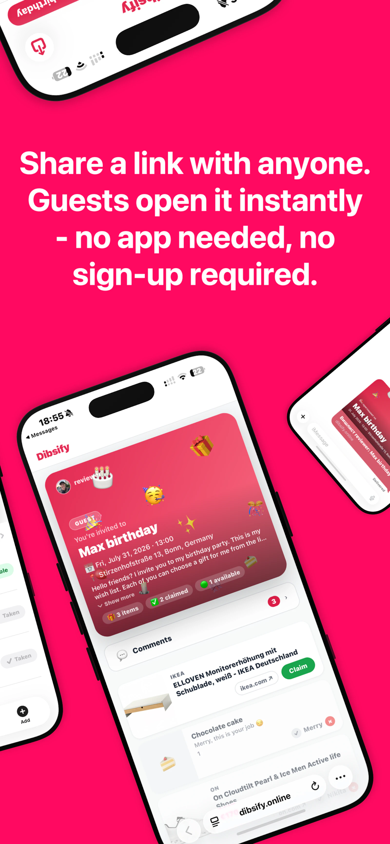 Dibsify: Wishlist, RSVP, Event screenshot 7