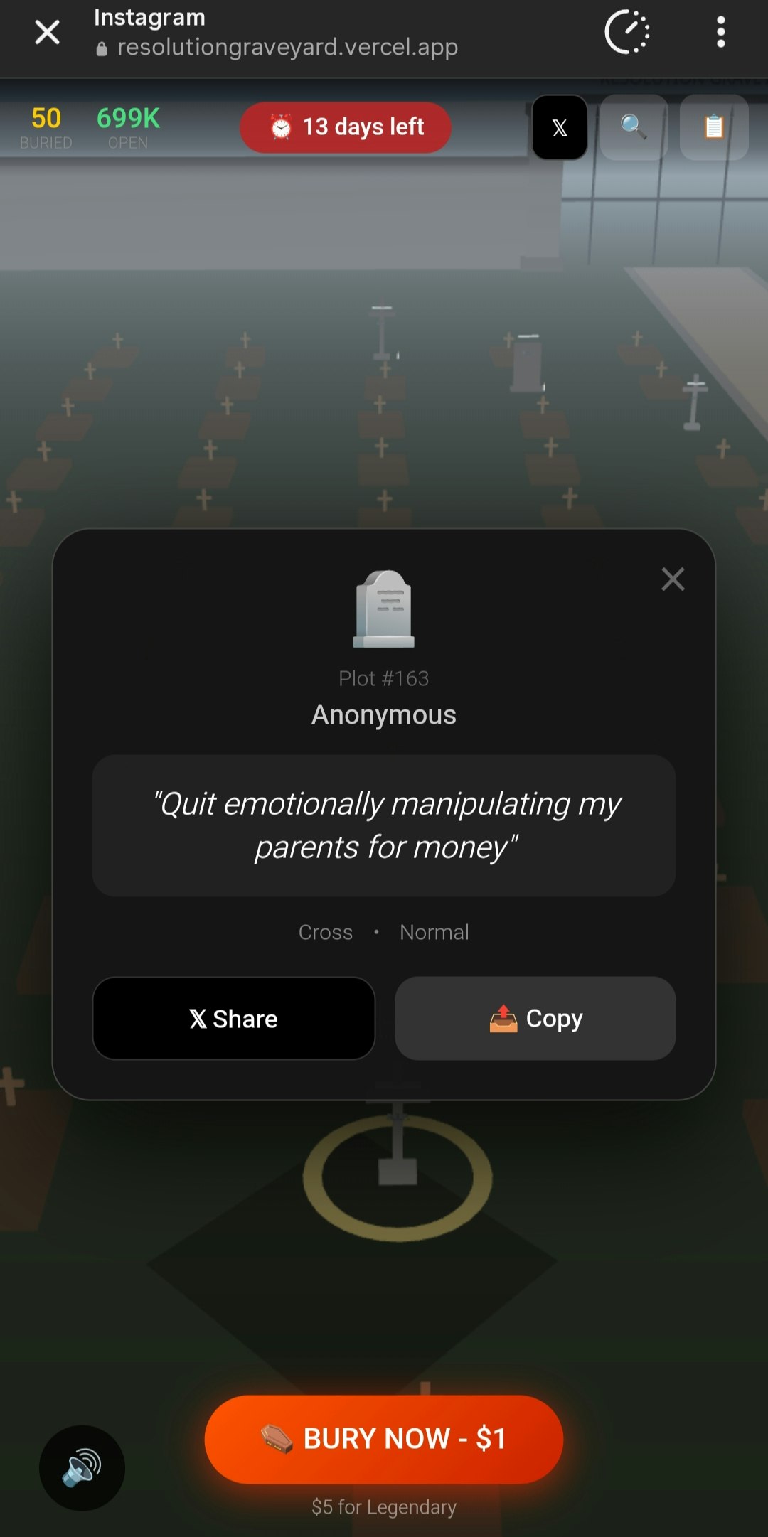 Resolution Graveyard ⚰️ - Screenshot 2 showing product features and functionality