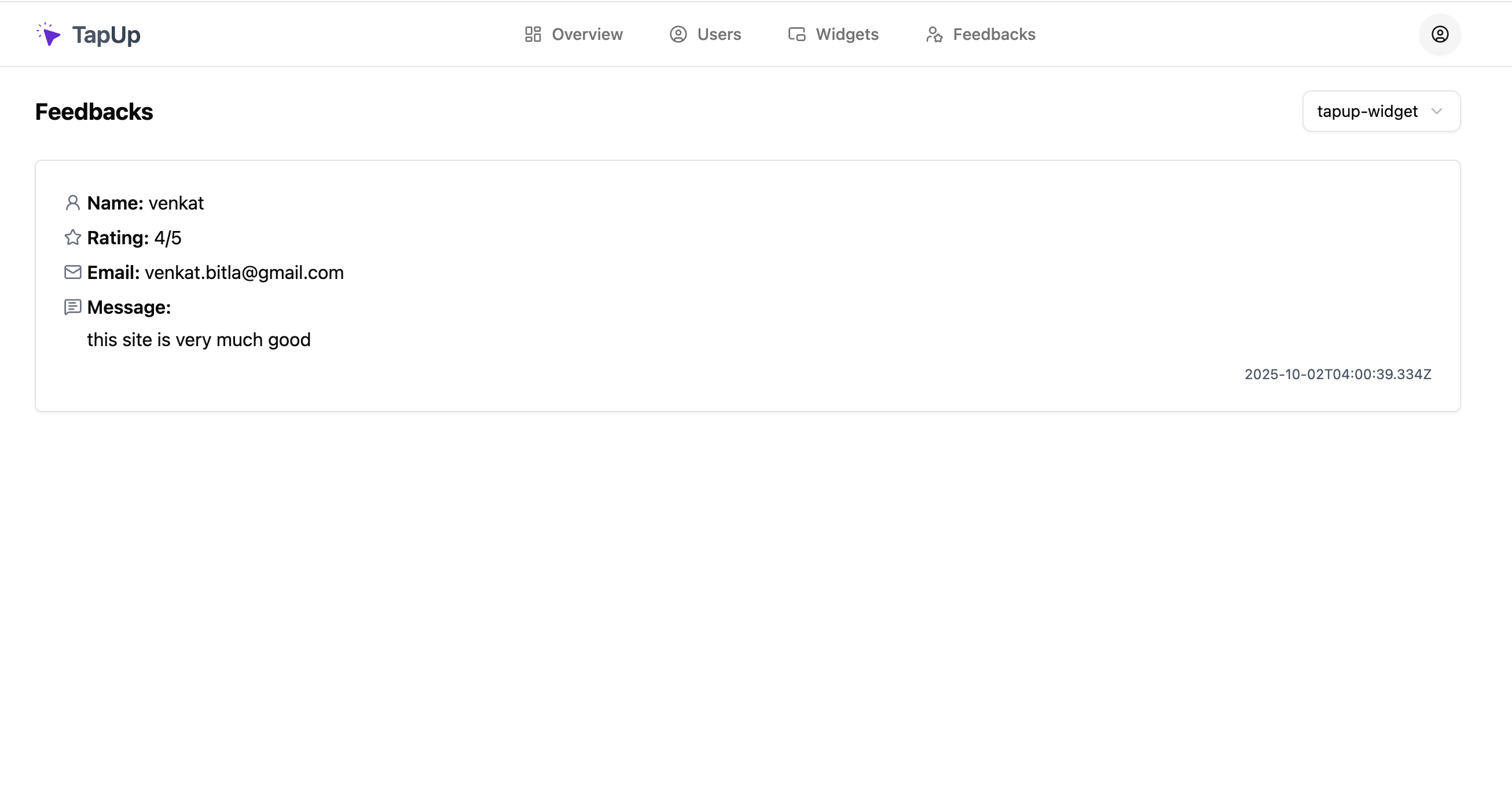 TapUp - Screenshot 3 showing product features and functionality