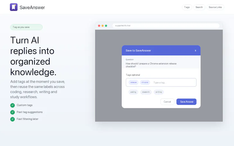 SaveAnswer screenshot 3
