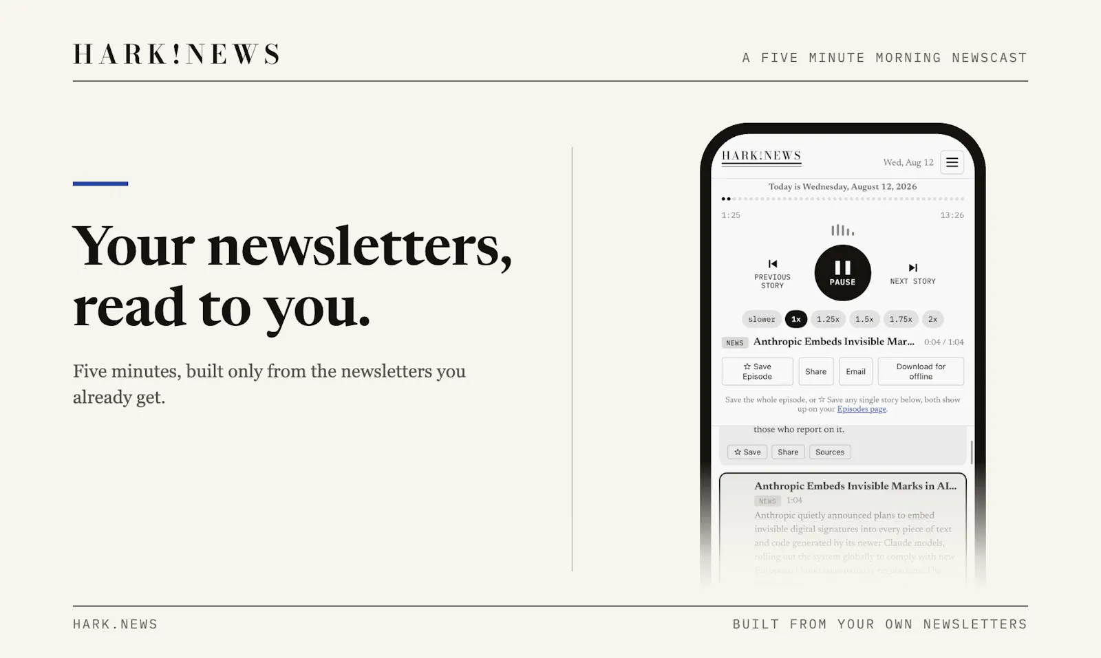 Hark.News screenshot 2