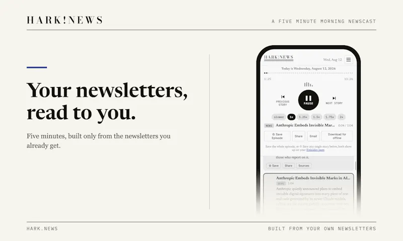 Hark.News screenshot 2