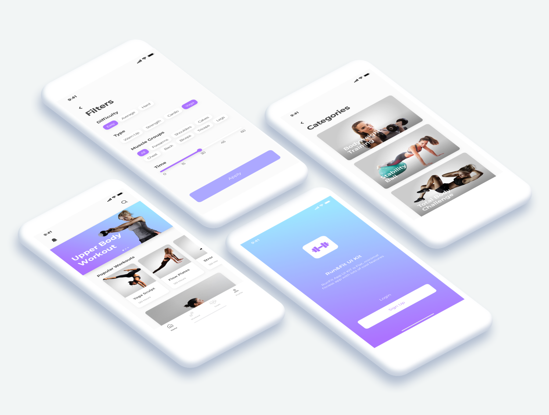 Run&Fit Fitness App UI Kit gallery image