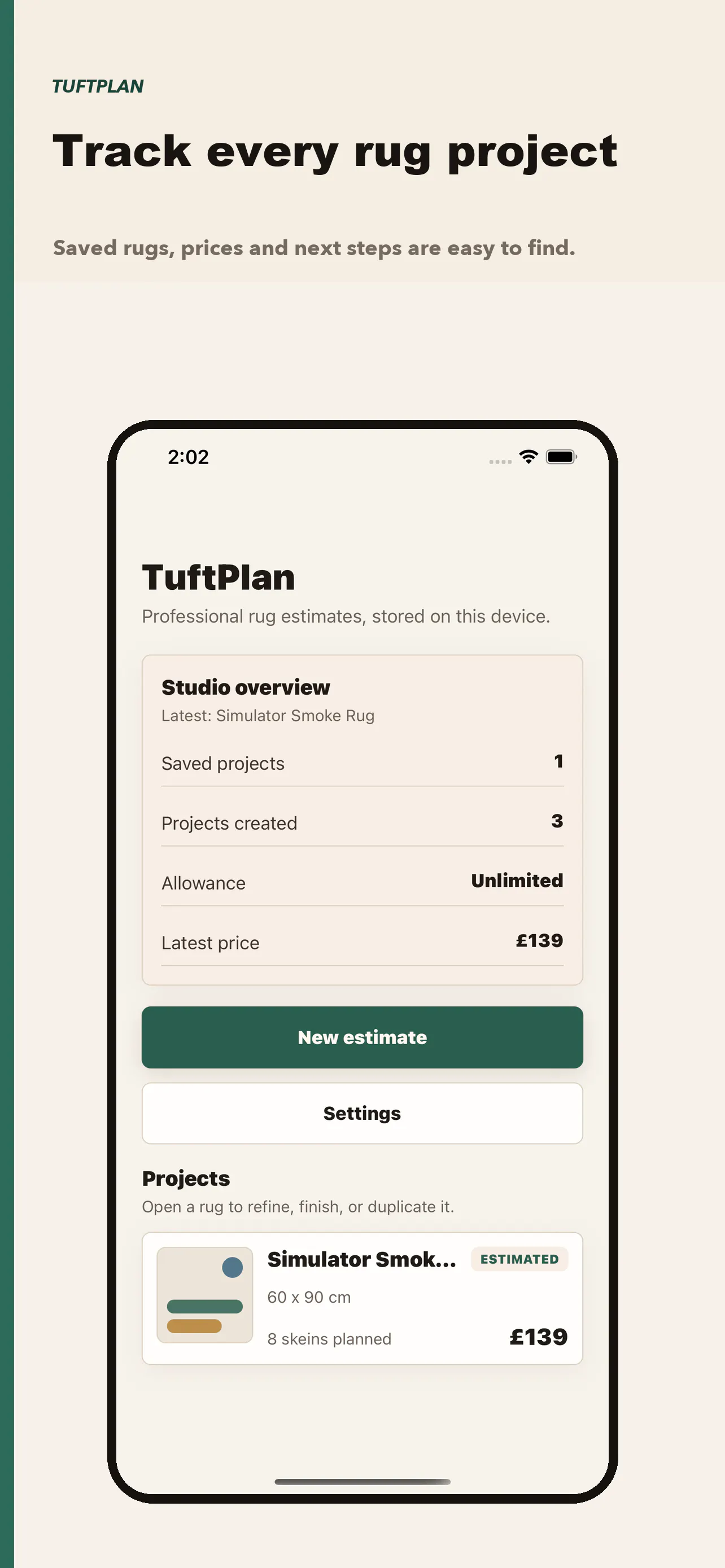 TuftPlan screenshot