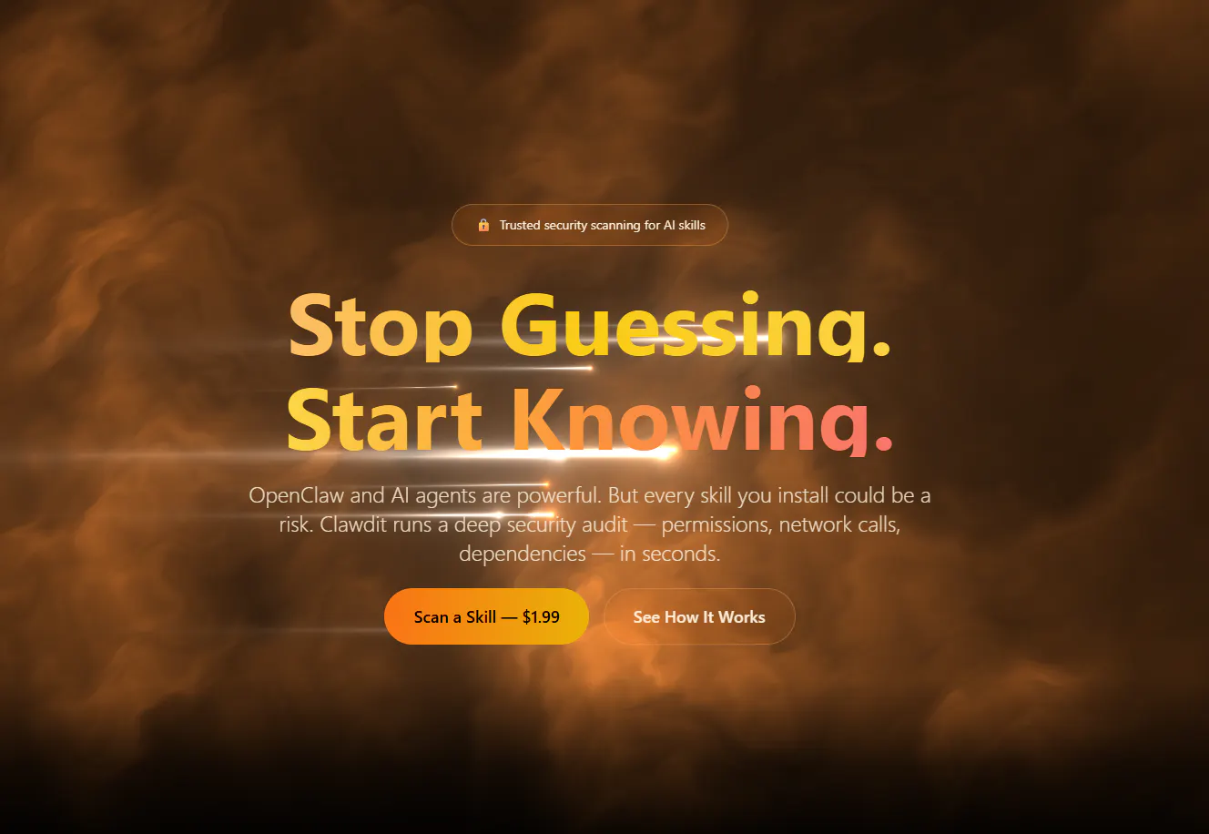 Clawdit: Know What You're Installing 제품 배너