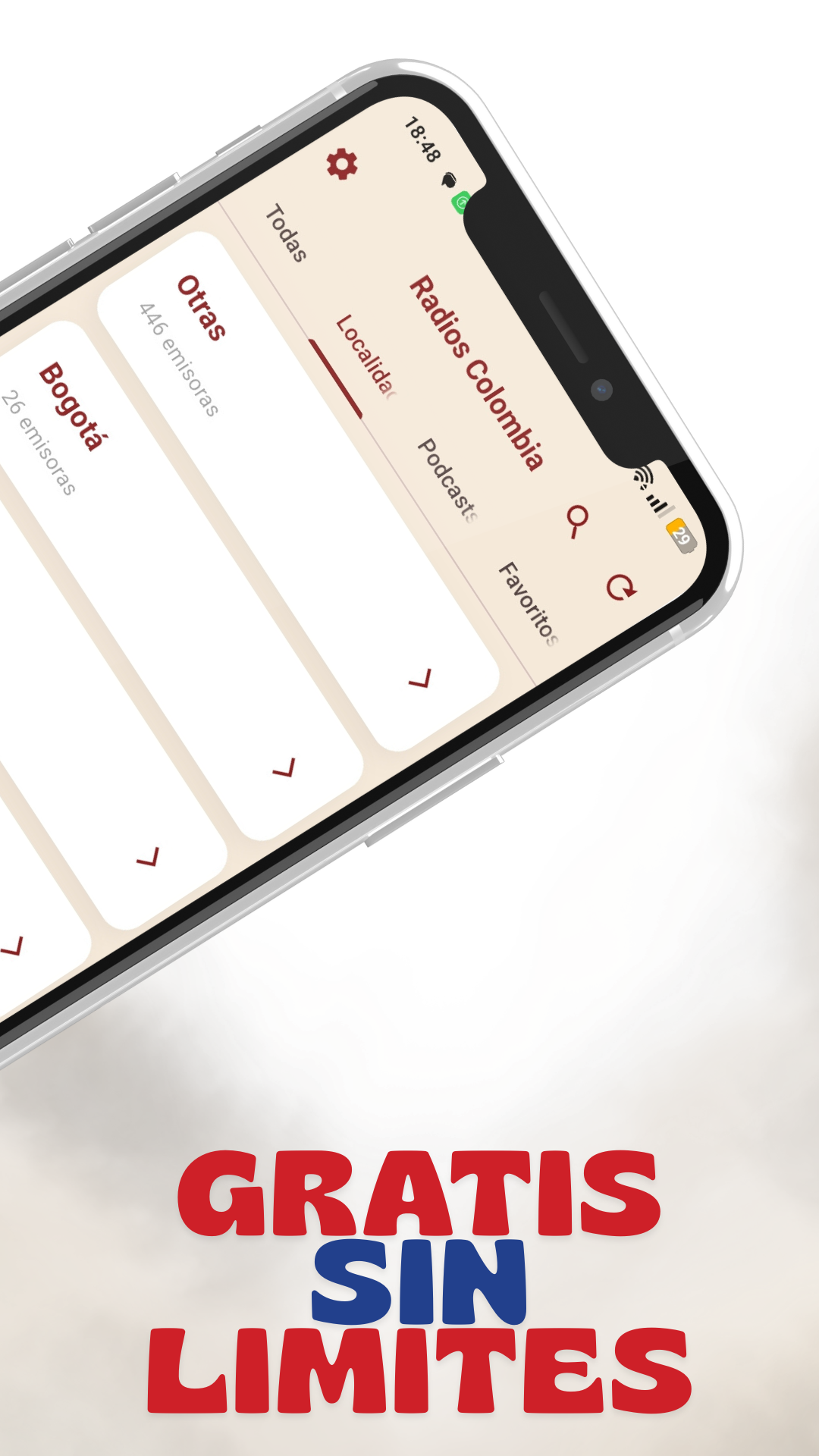 Colombia Radio App - Screenshot 3 showing product features and functionality