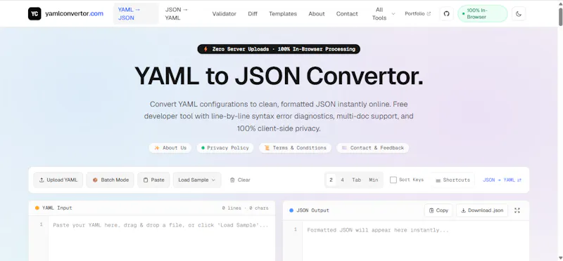 yamlconvertor.com screenshot 1