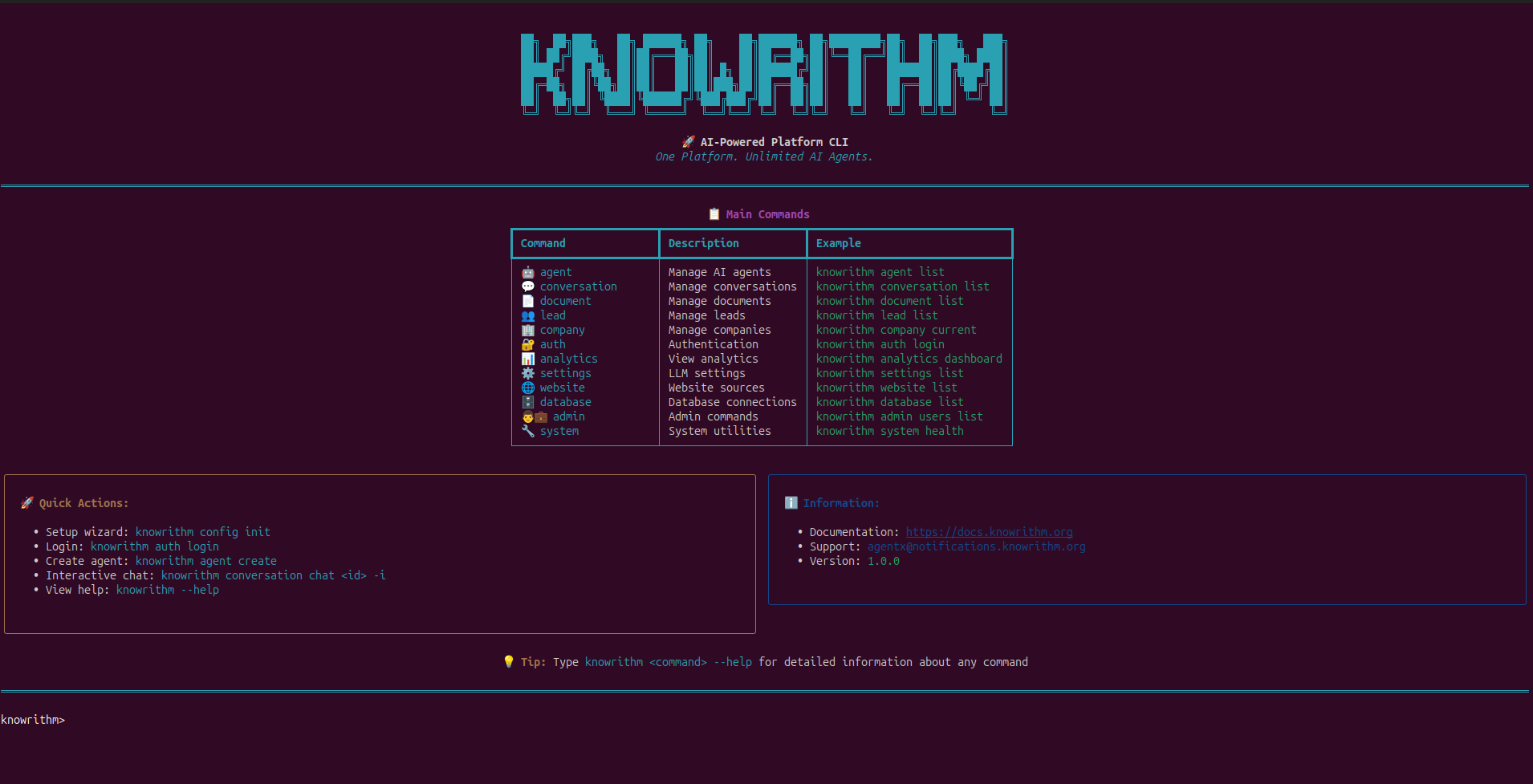 Knowrithm CLI gallery image