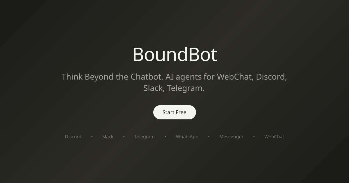 BoundBot - Main product screenshot demonstrating key features and user interface