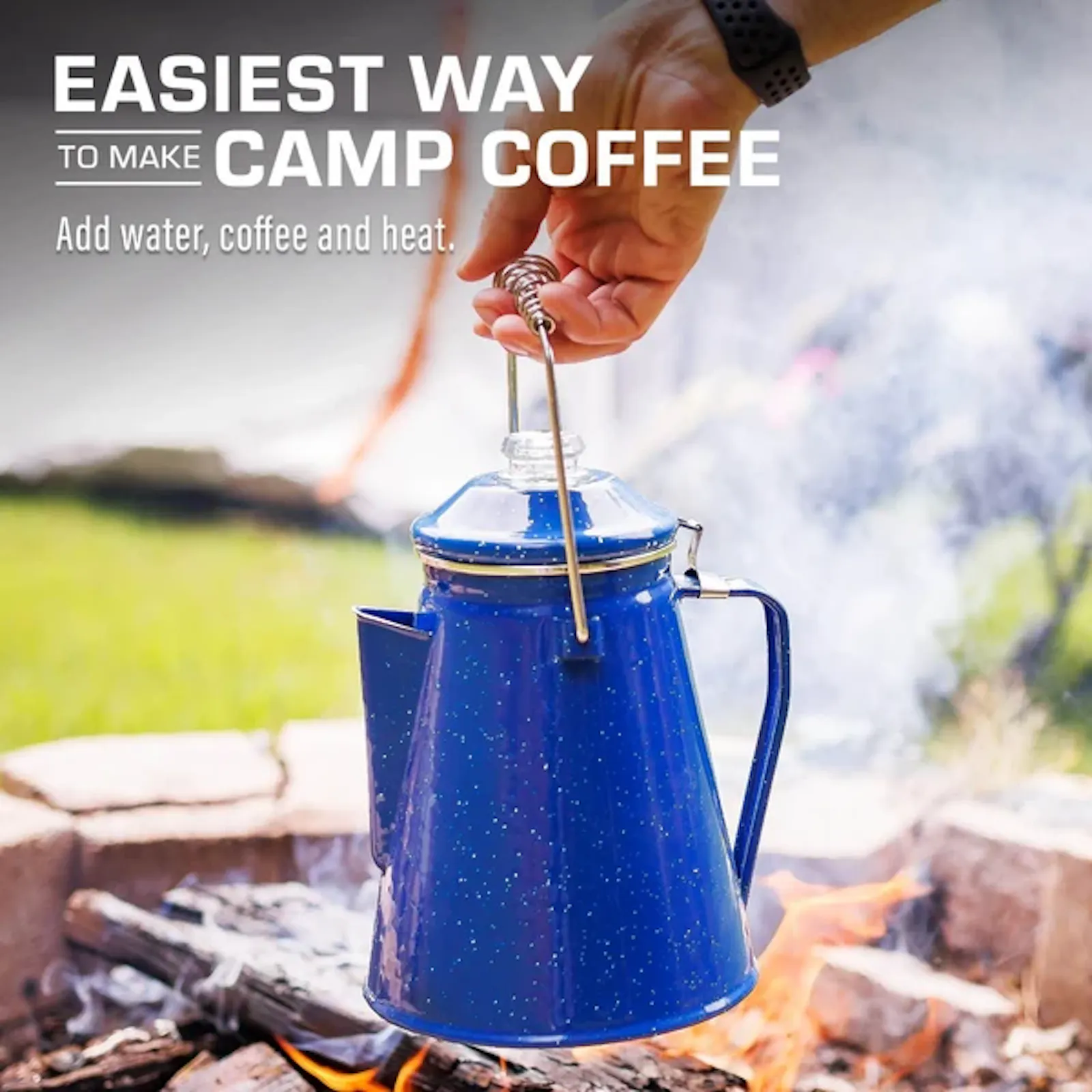 Classic Enamel Percolator & Mug Set screenshot 2