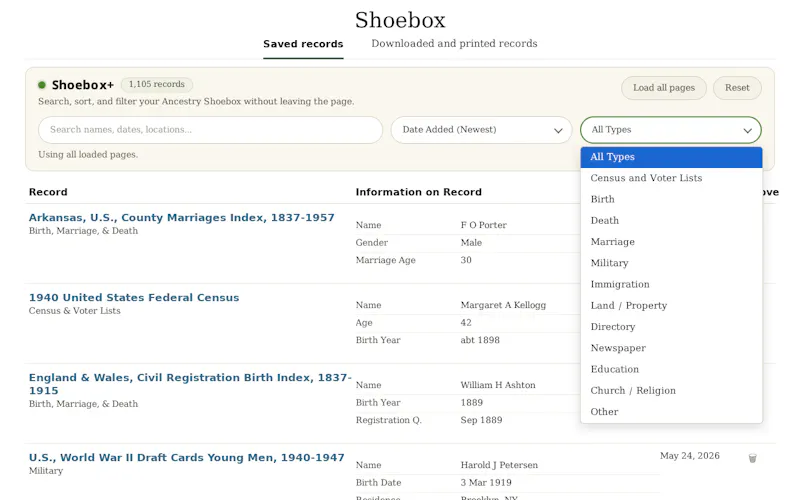 Shoebox Plus Organizer screenshot 2