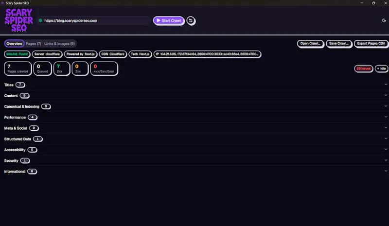 scary_spider_seo screenshot 4