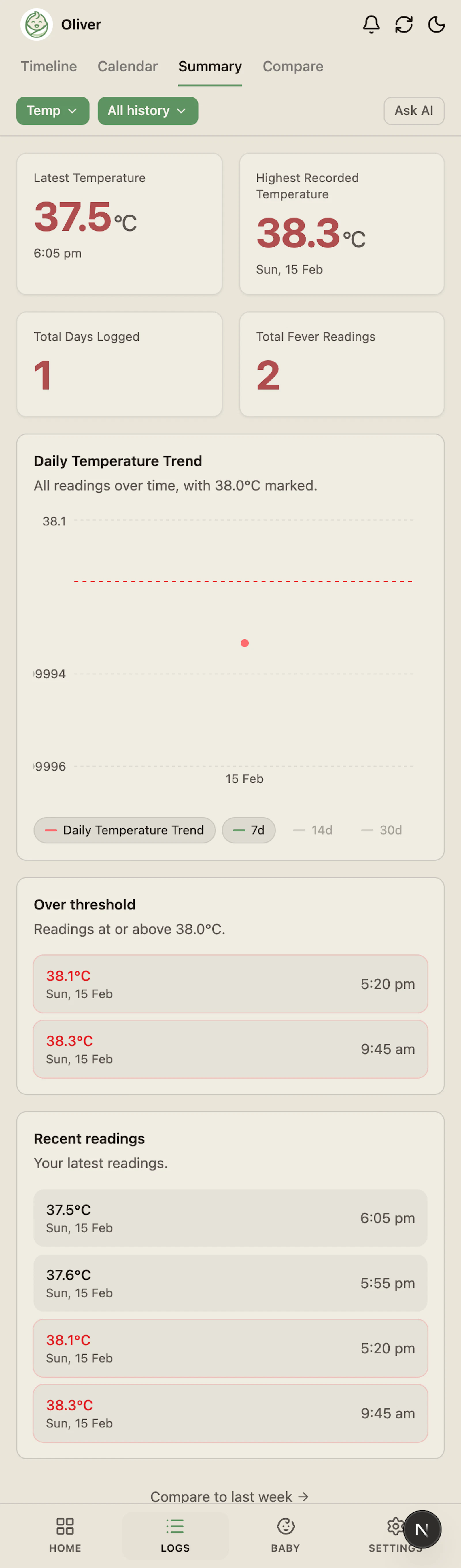 Baby Log screenshot 9