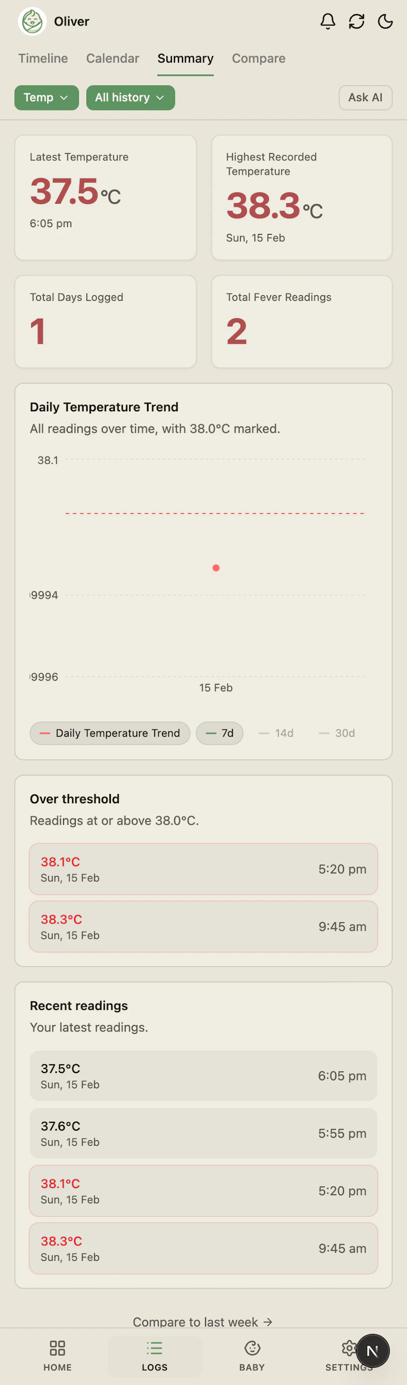 Baby Log screenshot 9