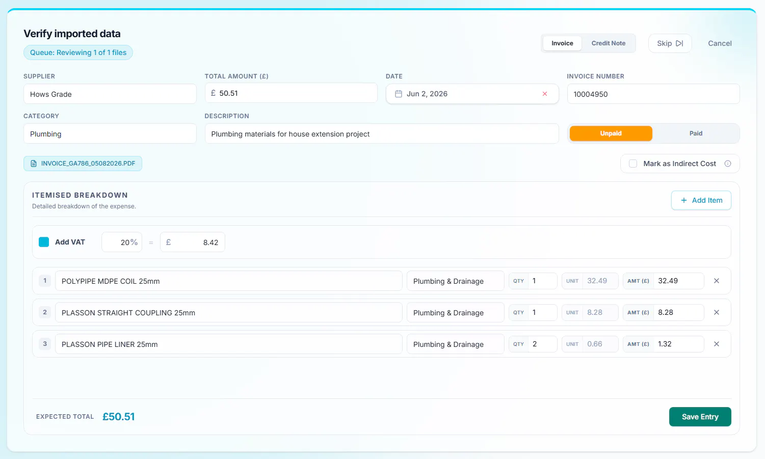 CostTrack gallery image