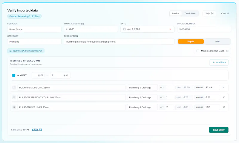 CostTrack screenshot 3