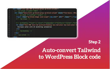 Tailwind to WordPress Blocks gallery image