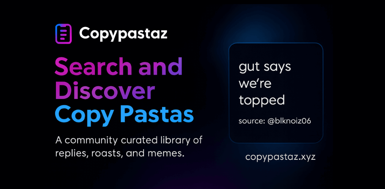 Média Copypastaz - Rechercher et découvrir les pâtes de copie 1