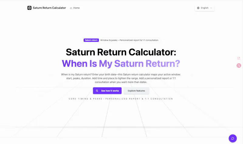 Saturn Return Calculator screenshot 1