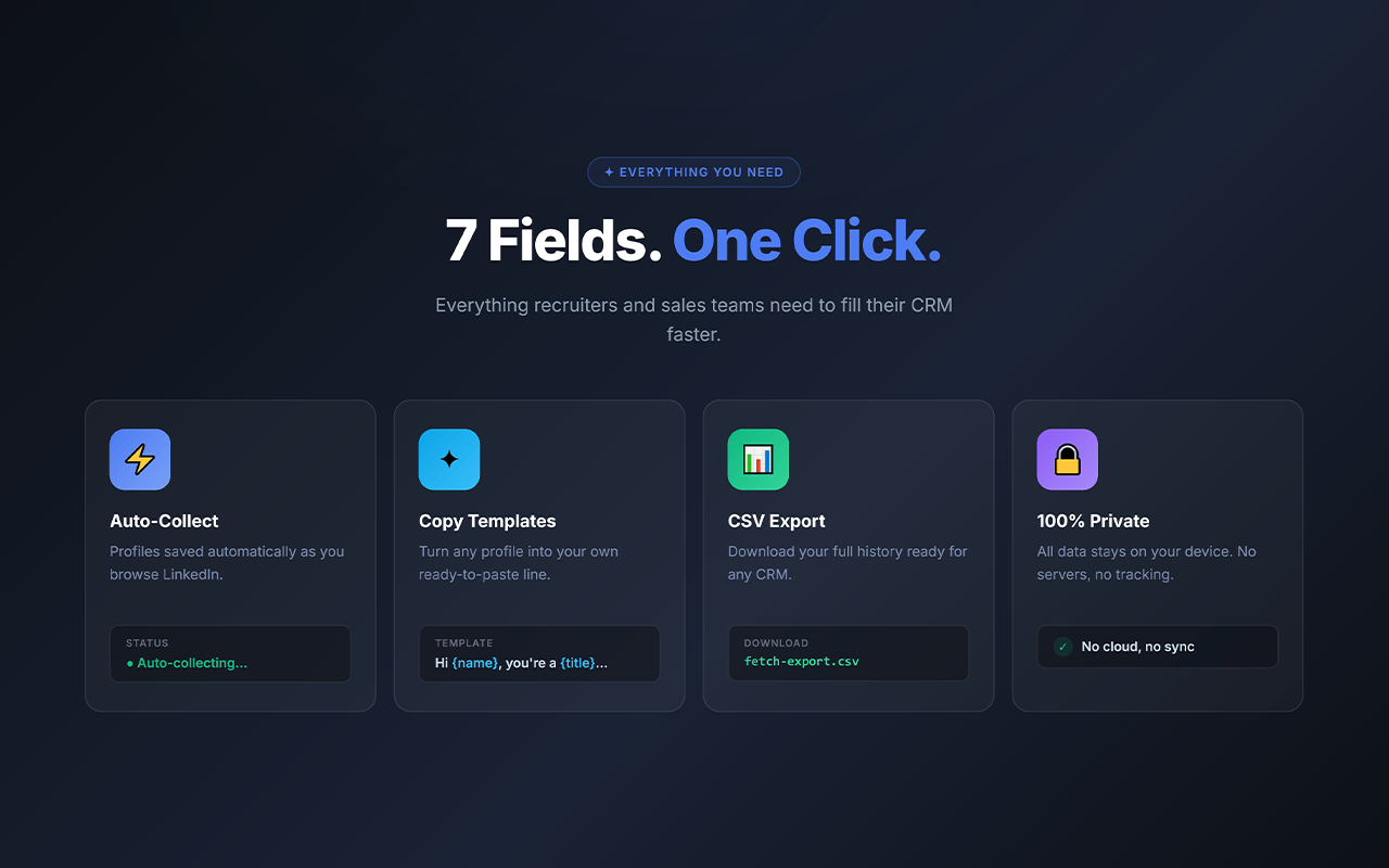 Fetch — LinkedIn Profile to Clipboard gallery image