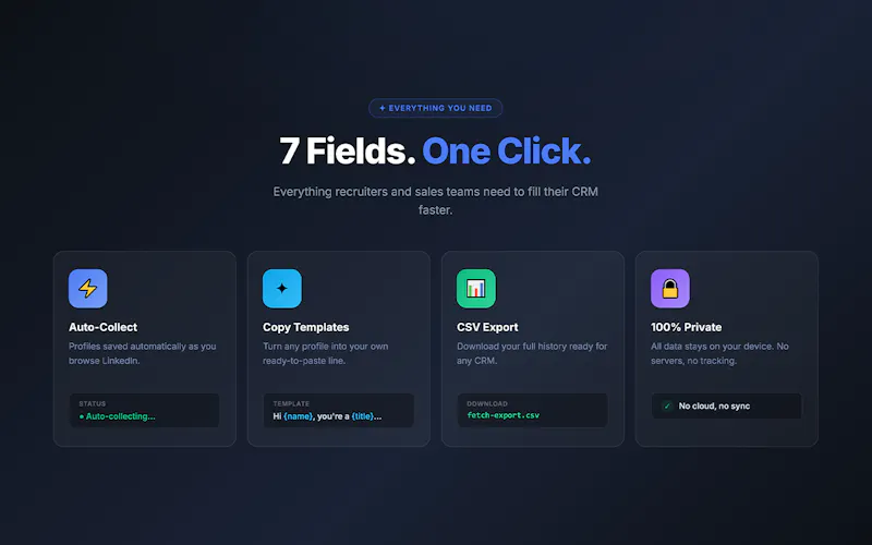 Fetch — LinkedIn Profile to Clipboard screenshot 3