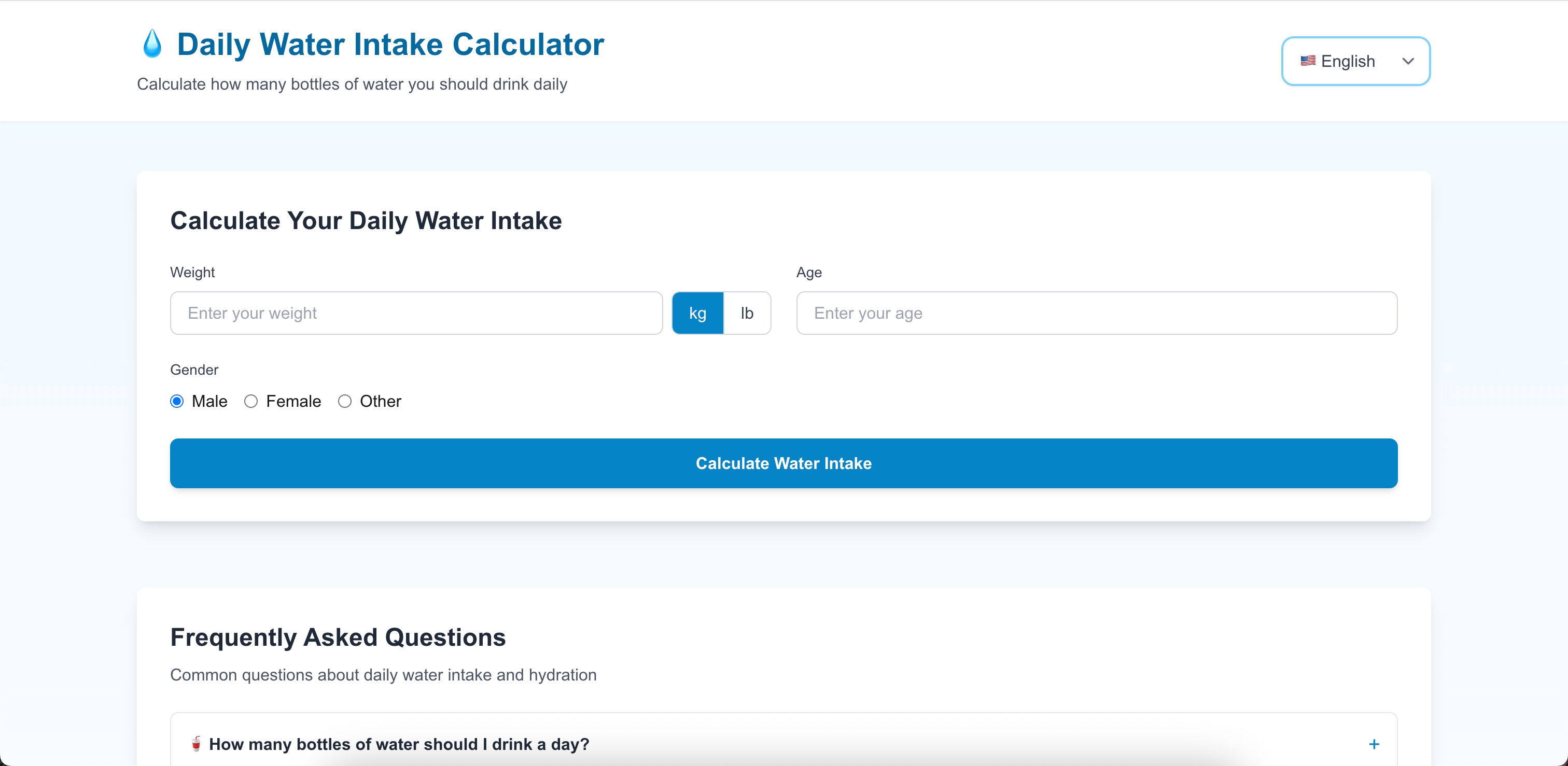 Daily Water Calculator gallery image